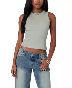 Майка Edikted Standard в рубчик, зеленый