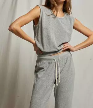 Майка Ellie Loop Terry в цвете Heather Grey PERFECTWHITETEE