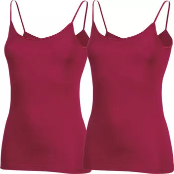 Майка Erwin Mller mit Spaghettitrgern 2er Pack, цвет rubin