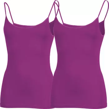 Майка Erwin Mller mit Spaghettitrgern 2er Pack, цвет malve