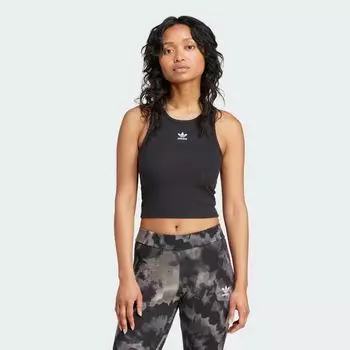 Майка Essentials в рубчик Adidas, цвет Black