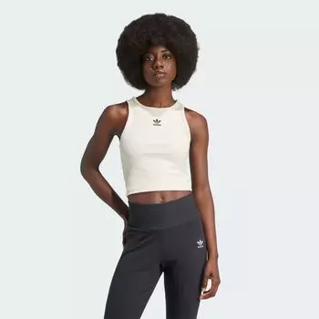 Майка Essentials в рубчик Adidas, цвет Wonder White