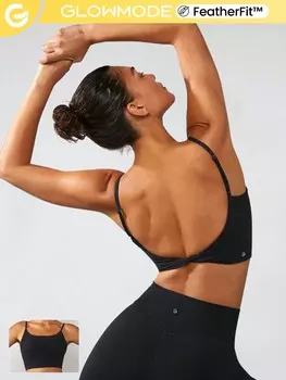 Майка Feather Fit Knot Going Anywhere, перекрученная, видна сзади Glowmode, черный