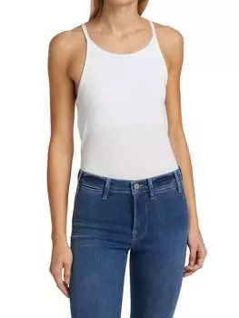 Майка Frame со спиной-борцовкой со средней посадкой, blanc