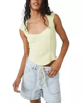 Майка Free People Boss Babe Tank, цвет Key Lime Pie