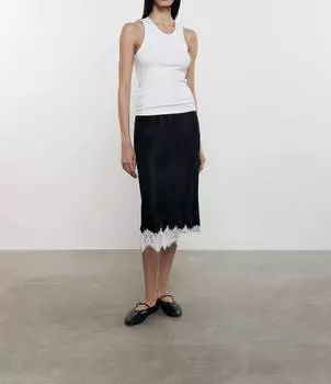 Майка-футляр из шелкового трикотажа белого цвета Enza Costa