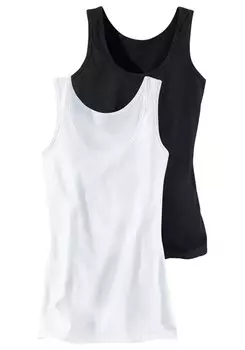 Майка H.I.S Cotton made in Africa, черно-белый