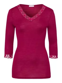Майка Hanro Woolen Lace, ярко-красный