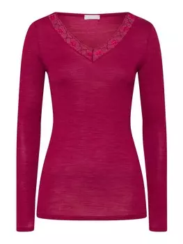 Майка Hanro Woolen Lace, ярко-красный