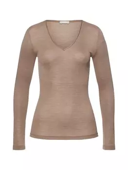 Майка Hanro Woolen Silk, коричневый