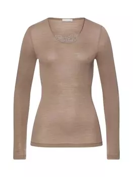 Майка Hanro Woolen Silk, коричневый