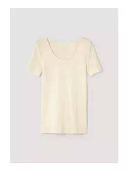 Майка Hessnatur T Shirt Rundhals Fitted PURE NATURE aus reiner Bio Baumwolle, натуральный