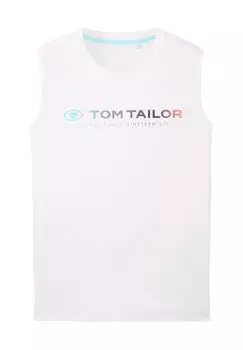 Майка, хлопок, мужская TOM TAILOR, белый