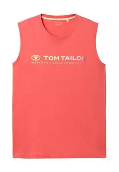 Майка, хлопок, мужская TOM TAILOR, цвет 26202 Flamingo Fl