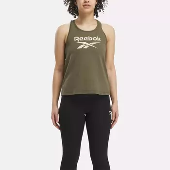Майка Identity с большим логотипом Reebok, армейский зеленый