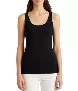 Майка из эластичного хлопка Lauren Ralph Lauren, черный