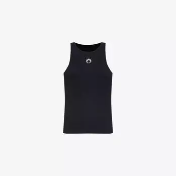 Майка из эластичного хлопка с вышивкой луны Marine Serre, цвет bk99