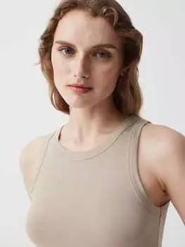 Майка из эластичного люрекса Ovs, цвет light beige