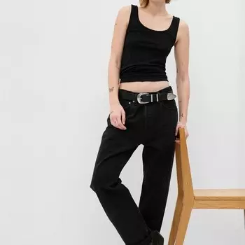 Майка из эластичного модала и хлопка Gap, черный