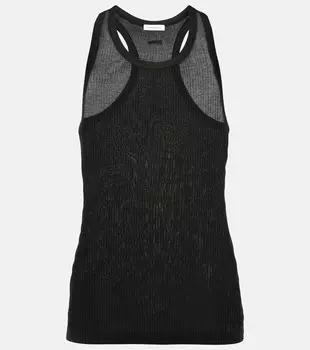 Майка из джерси из шелка и купро Ferragamo, черный