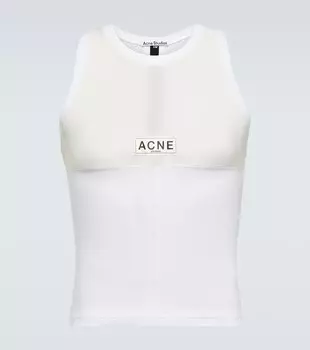 Майка из джерси с логотипом Acne Studios, белый