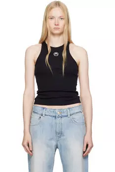 Майка из джерси с логотипом Black Moon в рубчик Marine Serre