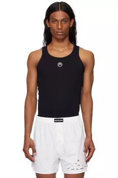 Майка из джерси с логотипом Black Moon в рубчик Marine Serre