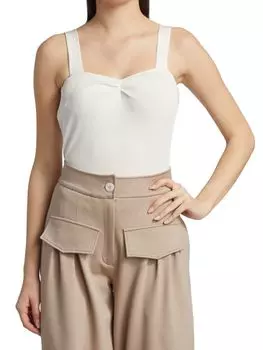 Майка из джерси со сборками Izayla, белый