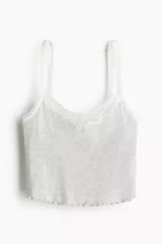 Майка из хлопка H&M, серый