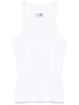 Майка из хлопка MM6 Maison Margiela, белый