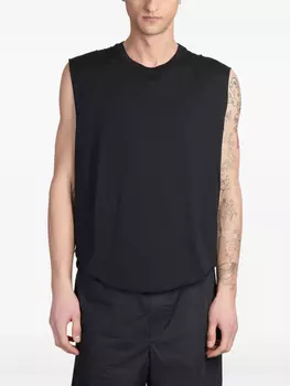 Майка из хлопка Roberto Collina, черный