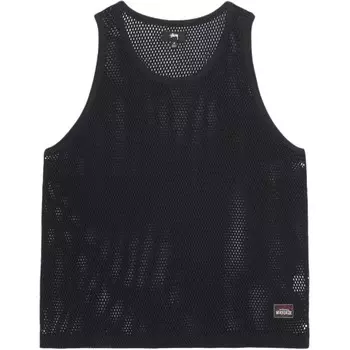 Майка из хлопка Stssy Stussy, черный