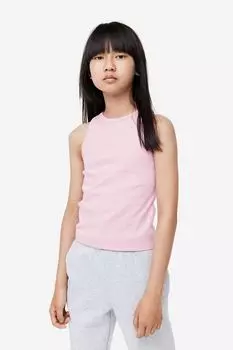 Майка из хлопка в рубчик H&M