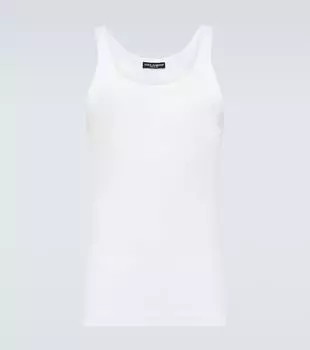 Майка из хлопкового джерси Dolce&Gabbana, белый