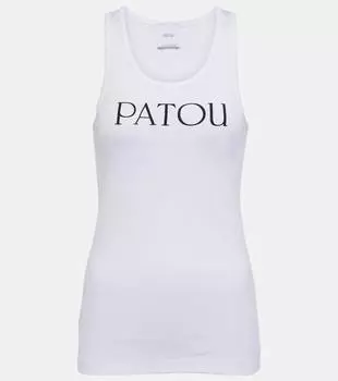 Майка из хлопкового джерси с логотипом Patou, белый