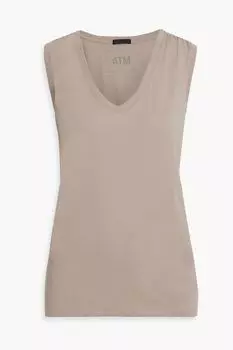 Майка из хлопкового трикотажа ATM ANTHONY THOMAS MELILLO, грибной