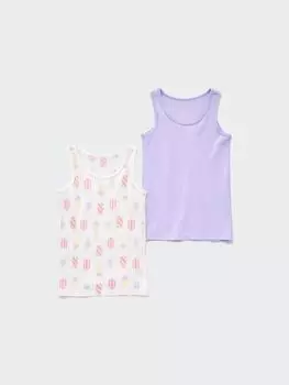 Майка из хлопковой сетки/комплект из 2 штук Uniqlo, фиолетовый