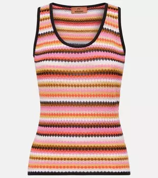 Майка из хлопковой смеси Missoni, цвет base rose multicolor