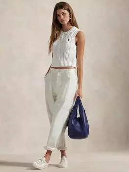 Майка из кабельного трикотажа Ralph Lauren, белый