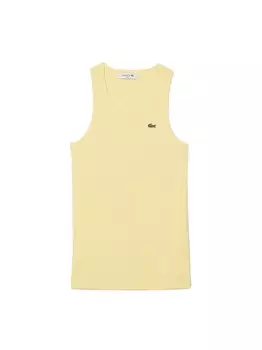 Майка из крокодиловой кожи Lacoste, желтый
