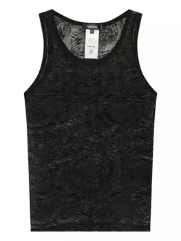 Майка из кружева Барокко Versace, черный