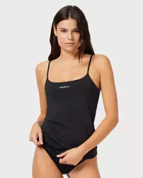 Майка из микрофибры Emporio Armani, черный