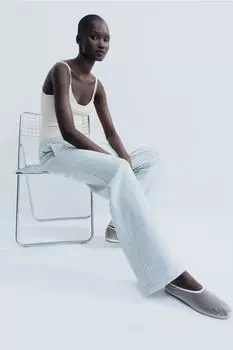Майка из микрофибры H&M, бежевый