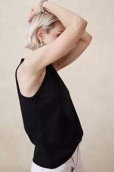 Майка из плотного хлопка Banana Republic, черный