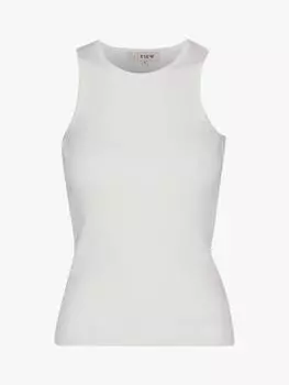 Майка из ребристого трикотажа A-VIEW, белый