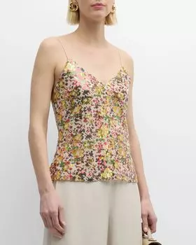 Майка из сетки с пайетками Rosetta Getty, цвет Multi