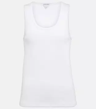 Майка из смесового хлопка BOTTEGA VENETA, белый