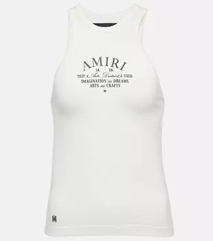 Майка из смесового хлопка с логотипом AMIRI, белый
