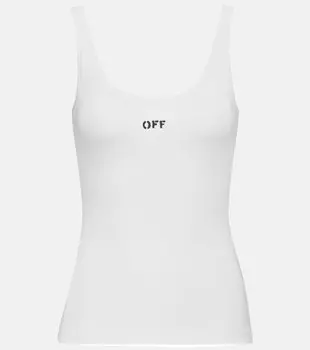 Майка из смесового хлопка с логотипом OFF-WHITE, белый