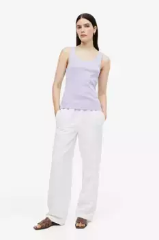 Майка из смесового шелка H&M, лиловый
